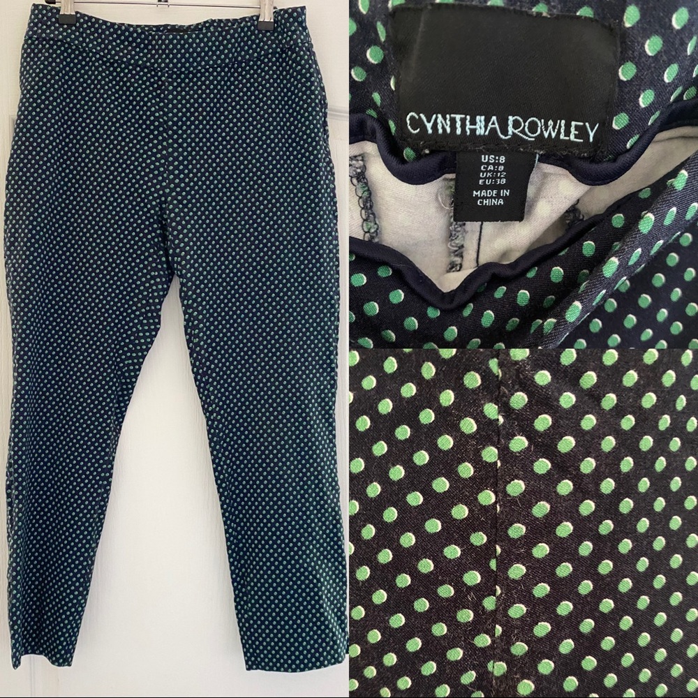 Cynthia Rowley Green and Black pants